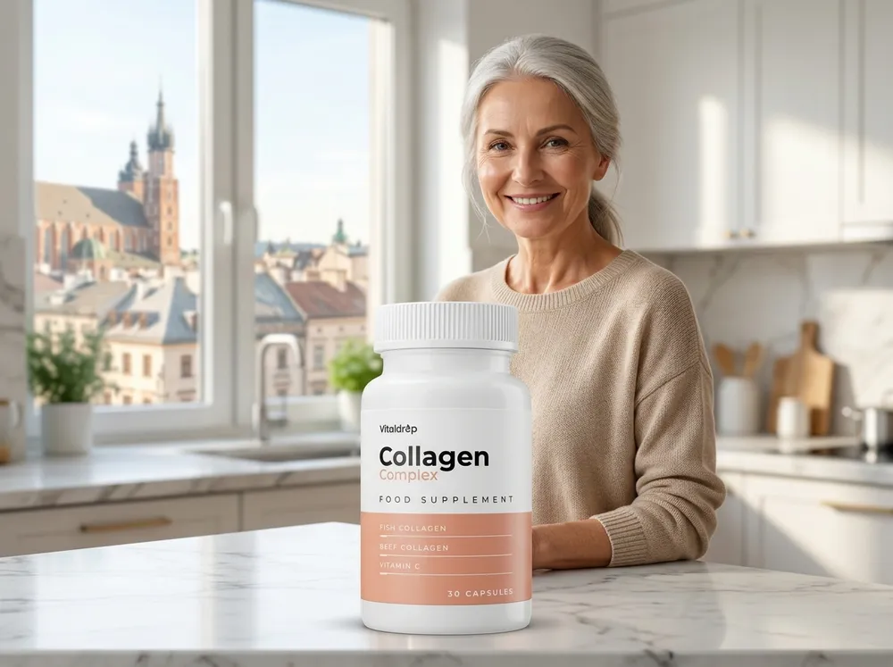 Collagen Complex — kolagen na stawy i kości, kobieta dbająca o mobilność